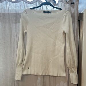 Lauren Ralph Lauren Cream Ribbed Sweater